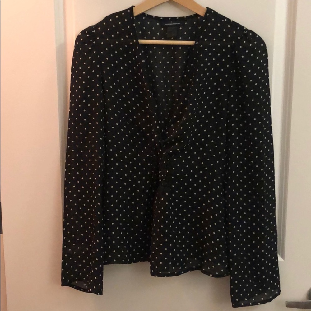 Polka dot retro blouse